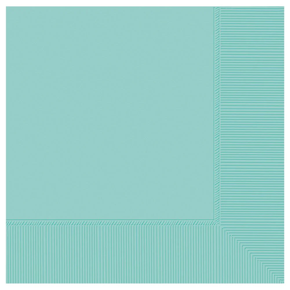 Robins Egg Blue 3-Ply Beverage Napkins (50ct)