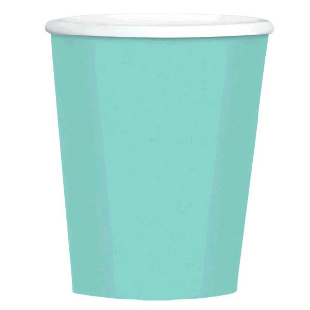 Robins Egg Blue 9oz Paper Cups (8ct)