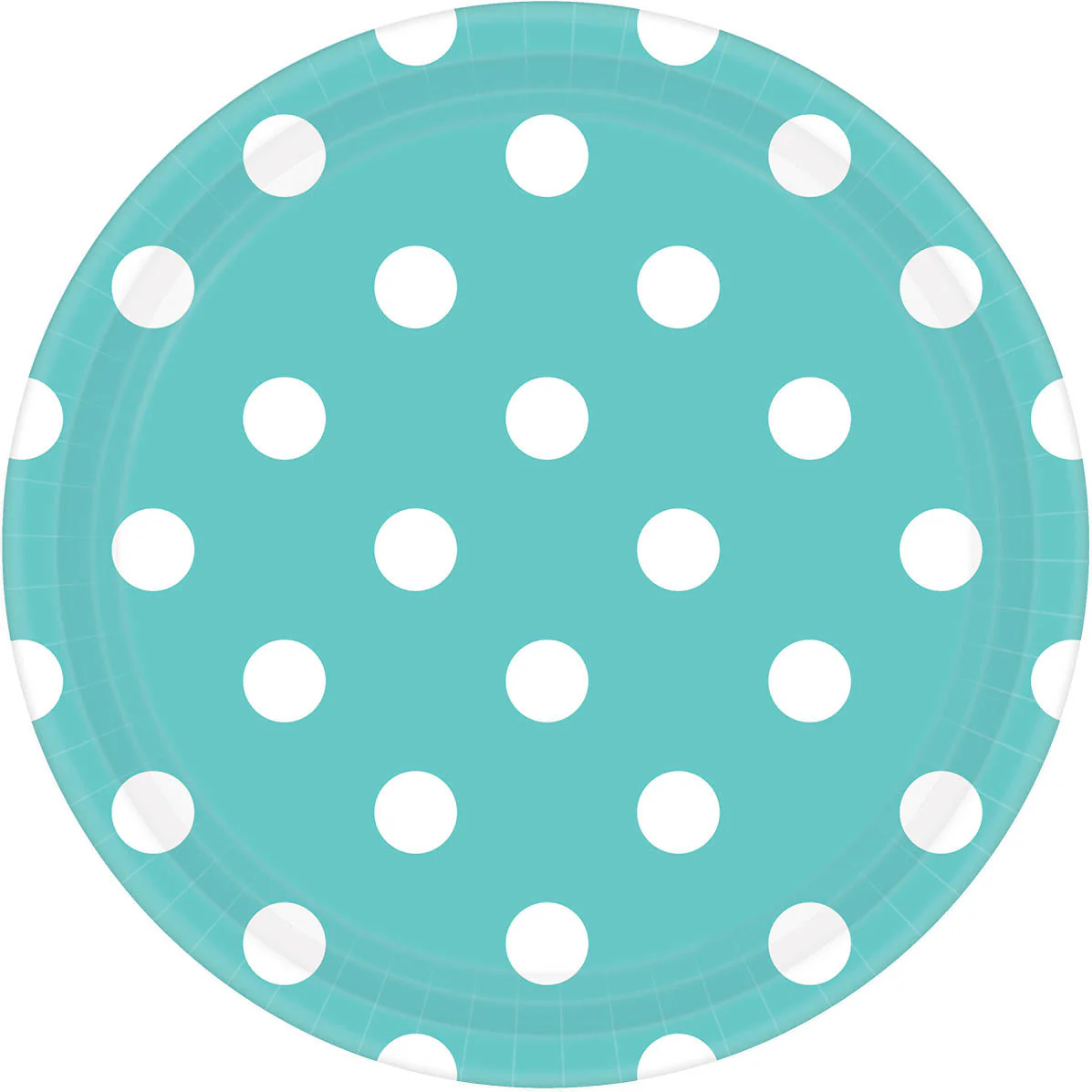 Robins Egg Blue 9" Paper Plates Dots 8 ct