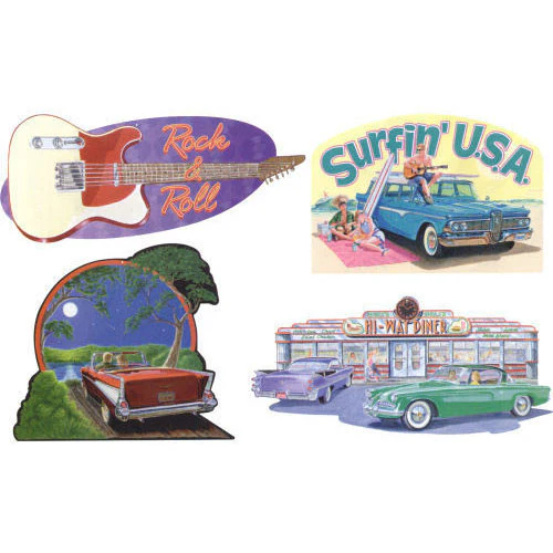 Rock & Roll Cutouts - 16" (4 ct)