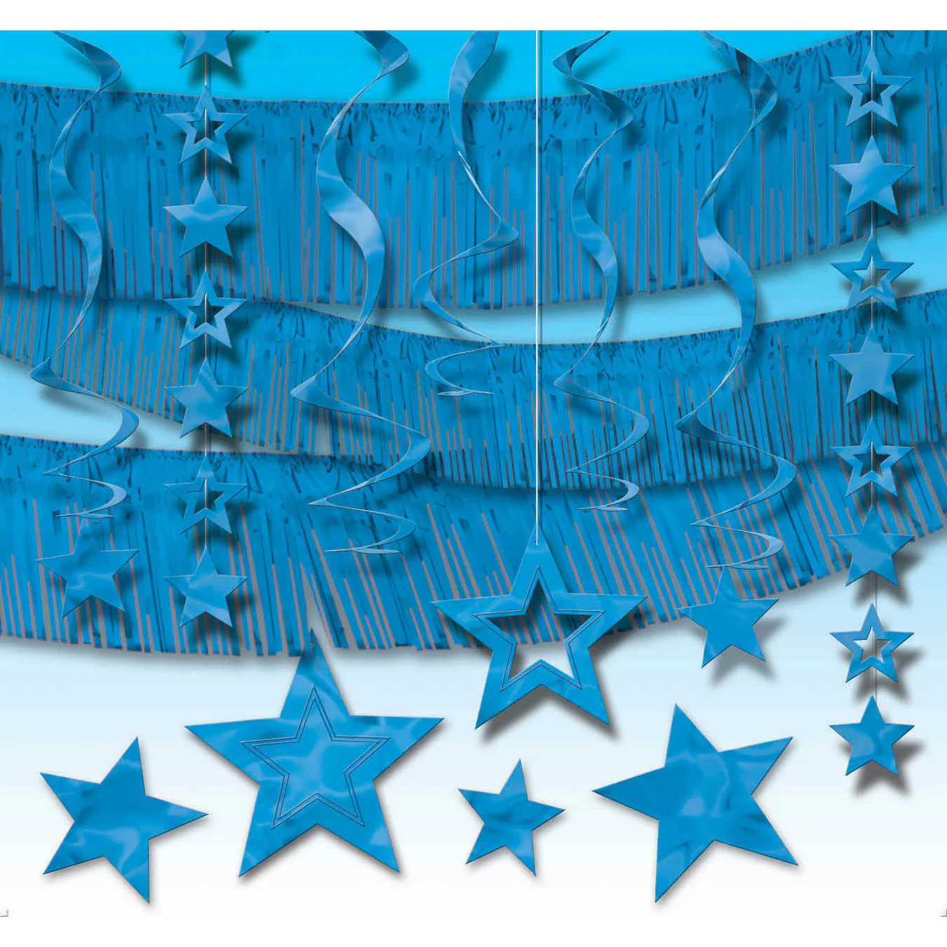 Blue Foil Room Decorating Kit