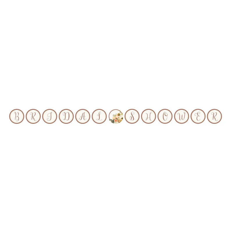 Rose Gold Bouquet Letter Banner
