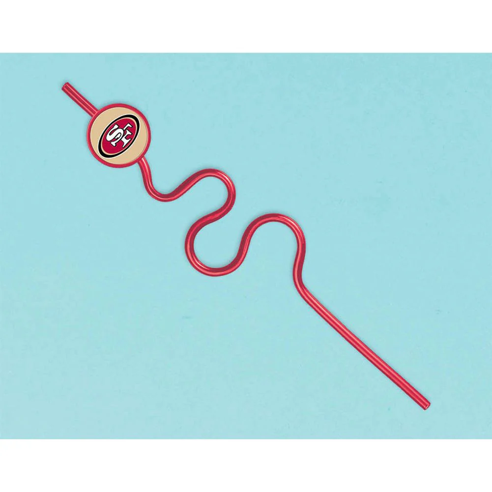 San Francisco 49ers Krazy Straws