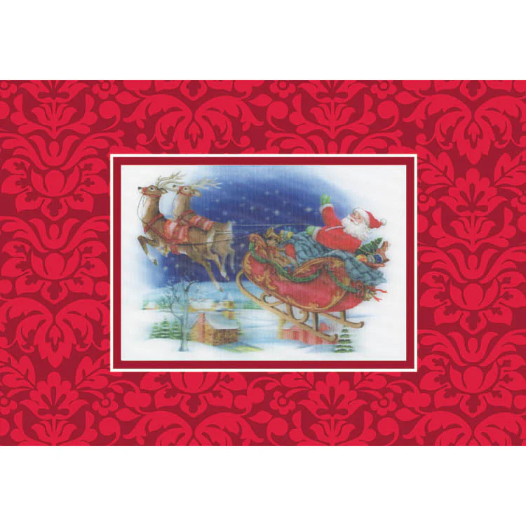 Santa's Coming 3D Greeting Cards (10ct)