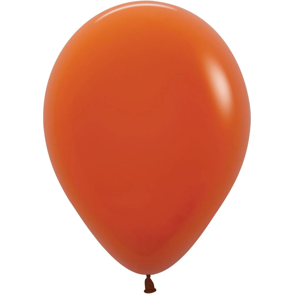 Sempertex 11" Deluxe Sunset Orange Latex Balloons (100ct) - Image 2