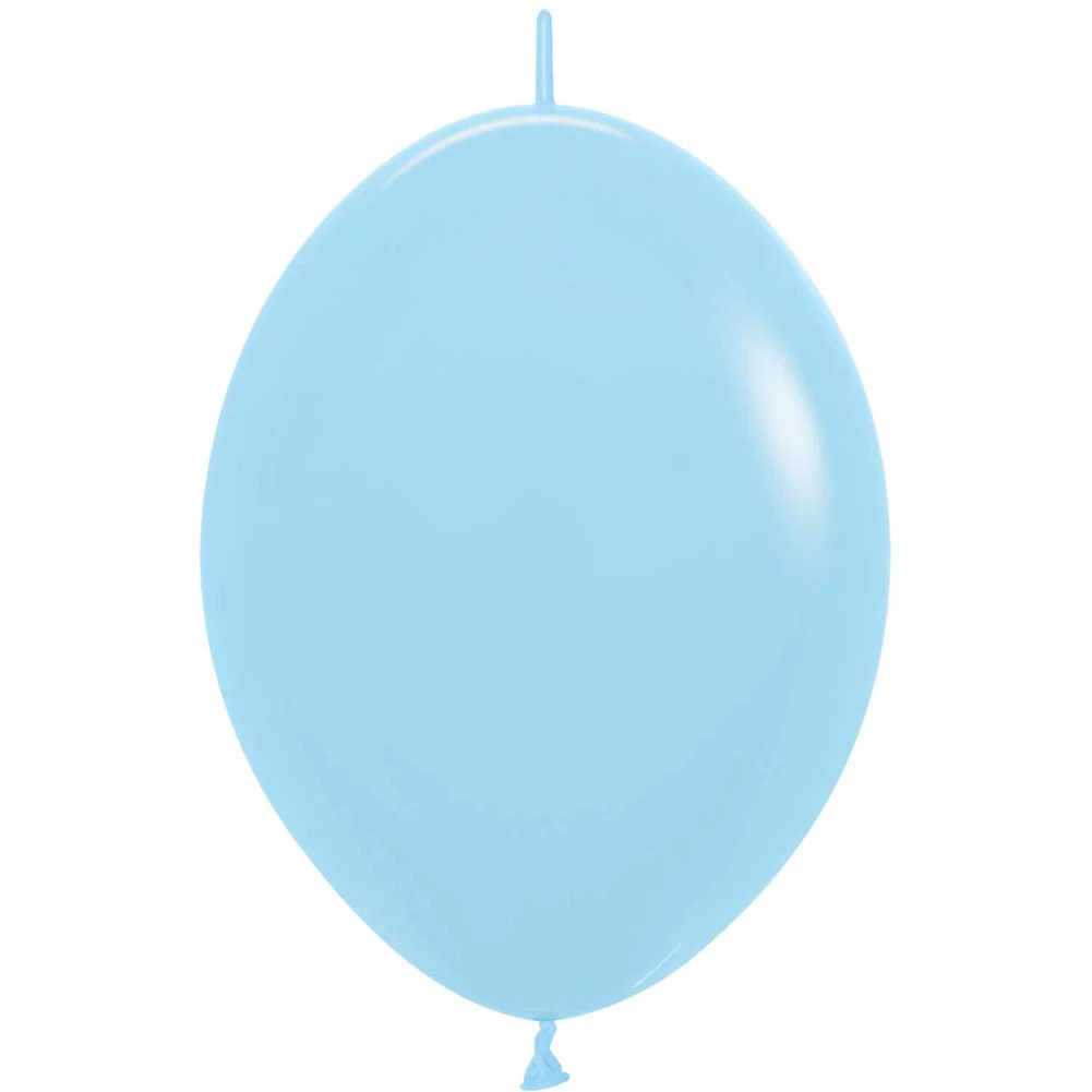 Sempertex 12" Pastel Matte Blue Link-O-Loon Latex Balloons (50ct)