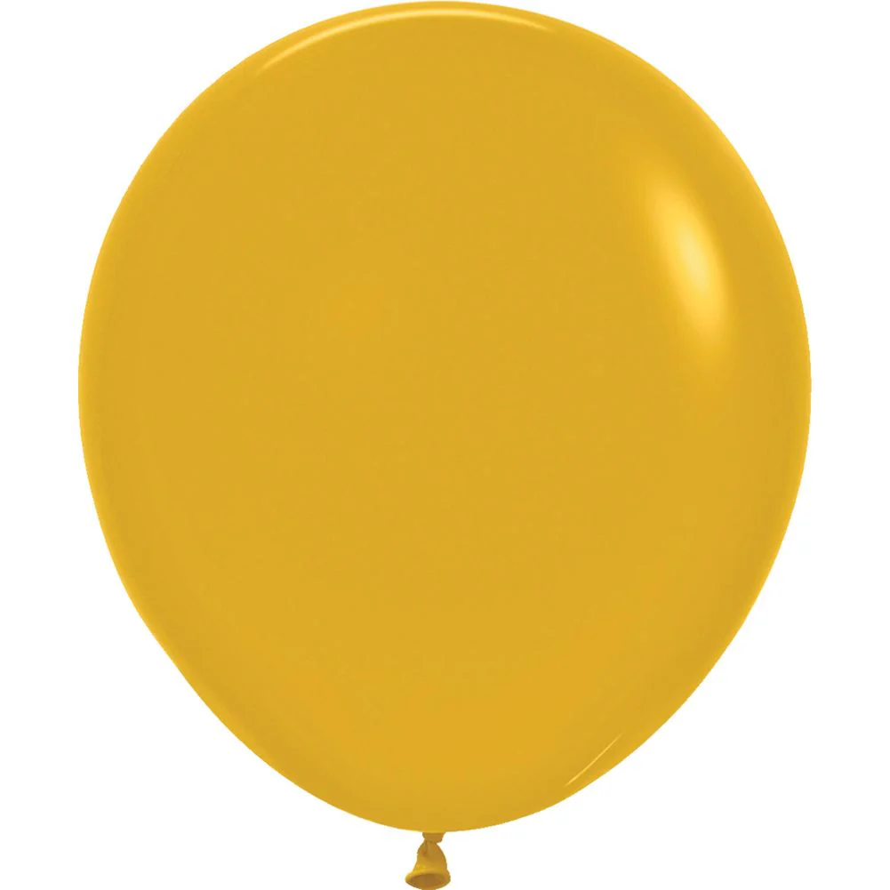 Sempertex 18" Deluxe Mustard Latex Balloons (25ct) - Image 2