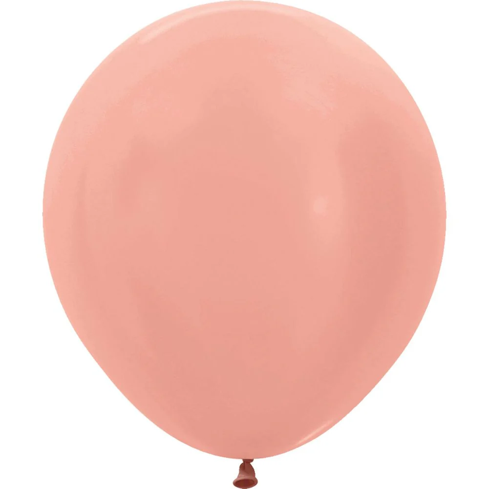 Sempertex 18" Metallic Rose Gold Latex Balloons (25ct) - Image 2