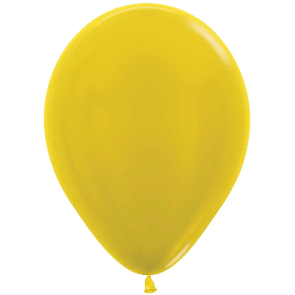 Sempertex 18" Metallic Yellow Latex Balloons (25ct)
