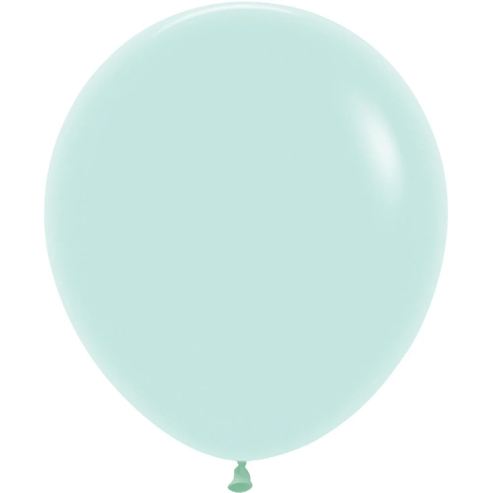 Sempertex 18" Pastel Matte Green Latex Balloons (25ct) - Image 2