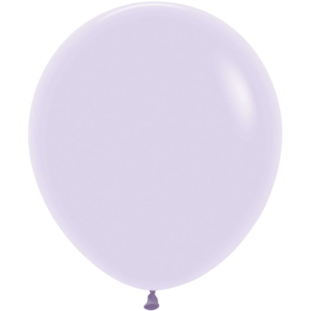 Sempertex 18" Pastel Matte Lilac Latex Balloons (25ct) - Image 2