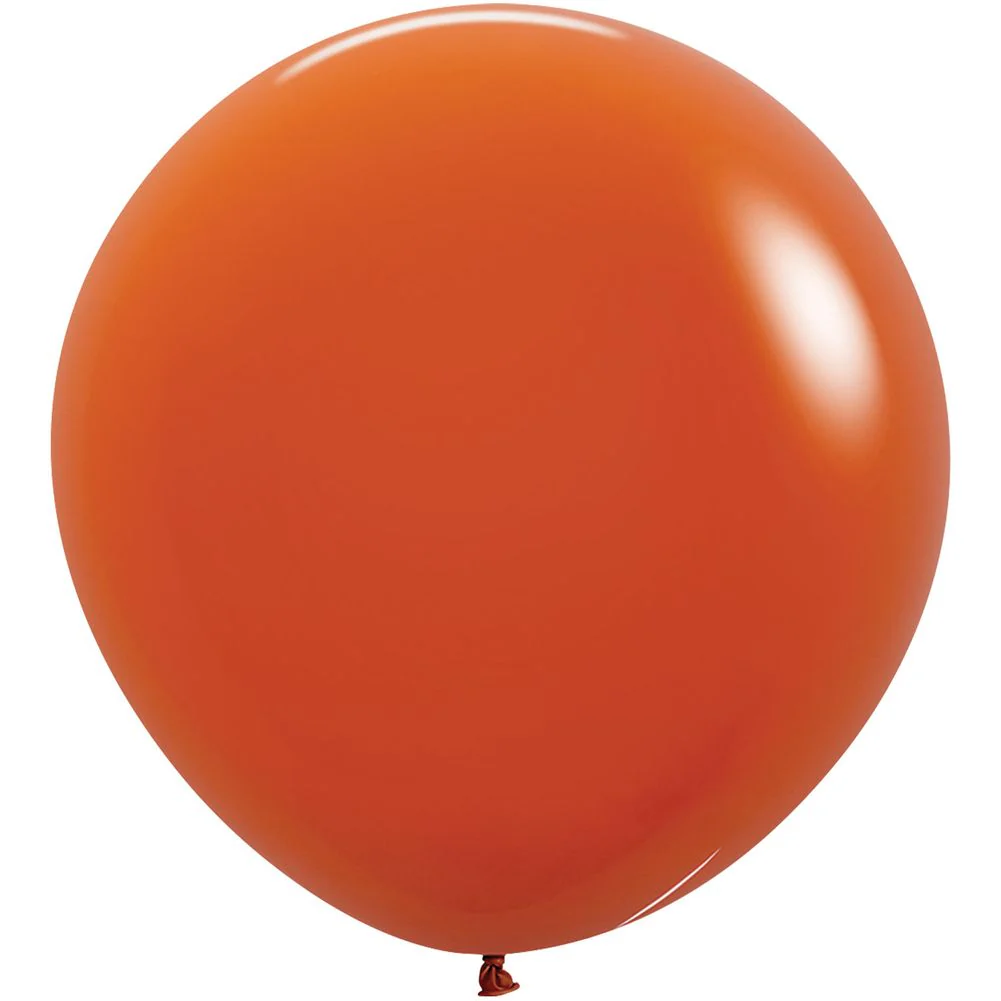 Sempertex 24" Deluxe Sunset Orange Latex Balloons (10ct) - Image 2