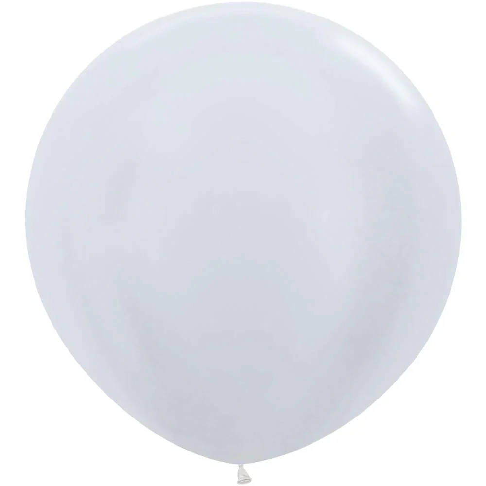 Sempertex 24" Pearl White Latex Balloons (10ct)