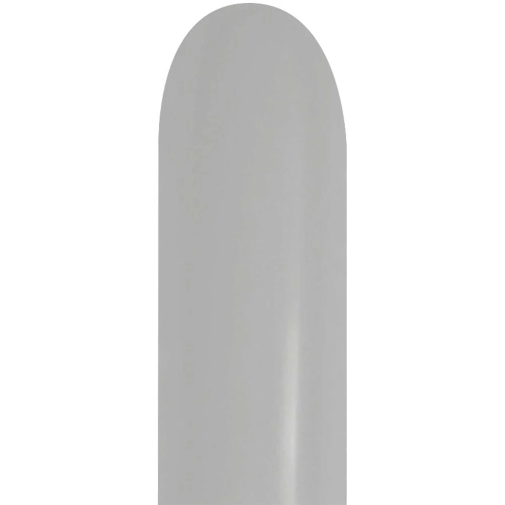 Sempertex 260 Metallic Silver Latex Balloons (50ct)