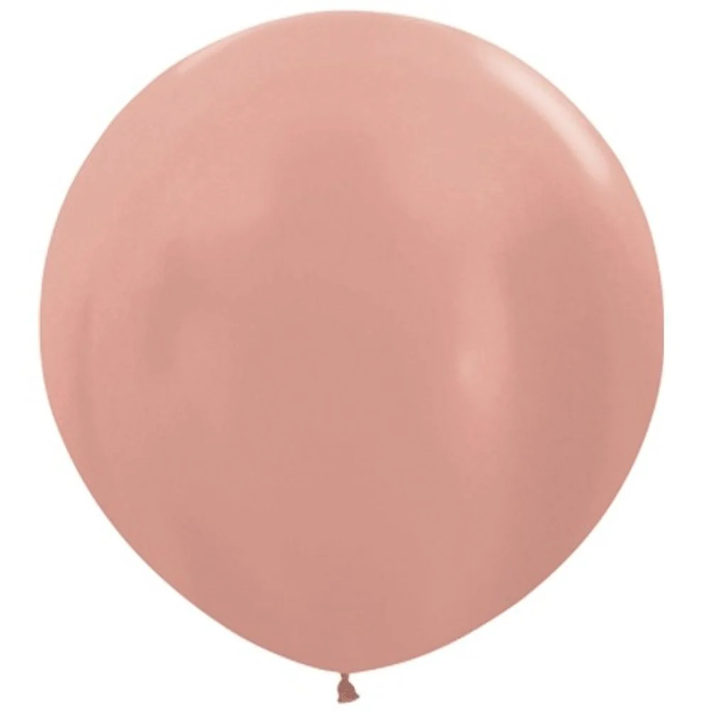 Sempertex 3' Metallic Rose Gold Latex Balloons (2ct) - Image 2