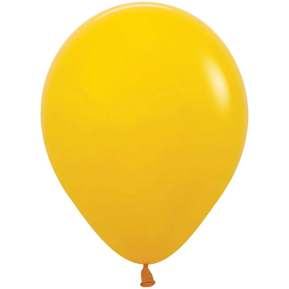Sempertex 5" Deluxe Honey Yellow Latex Balloons (100ct) - Image 2