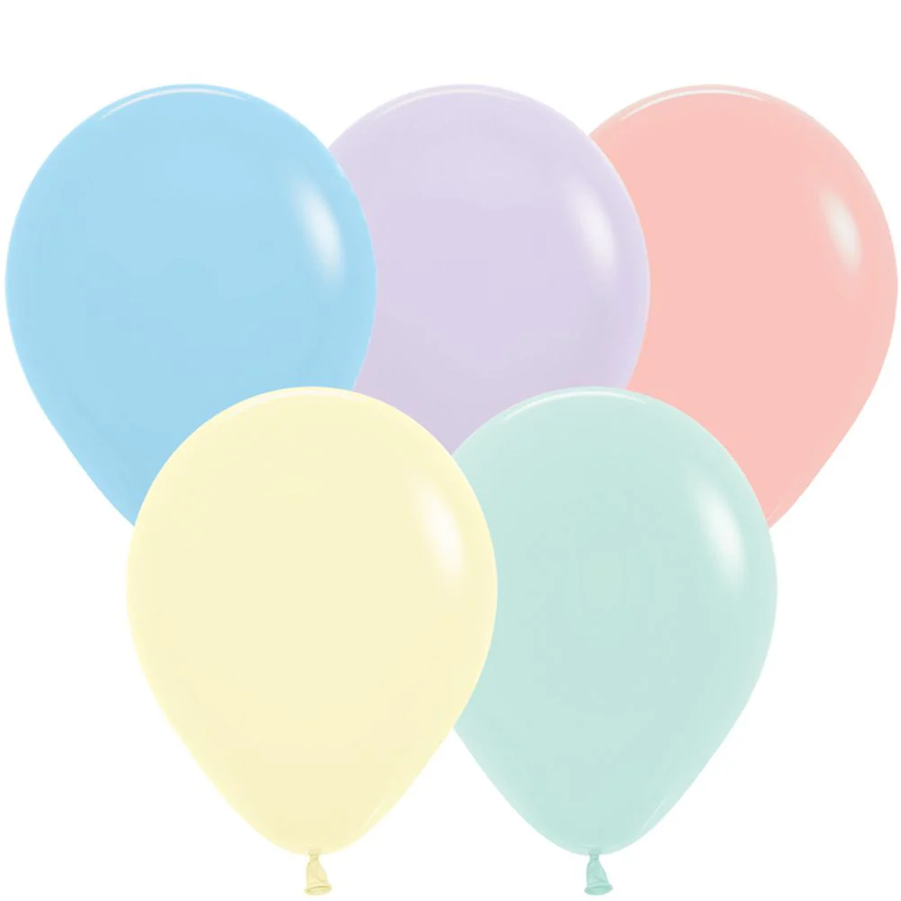 Sempertex 5" Pastel Matte Assorted Latex Balloons (100ct)