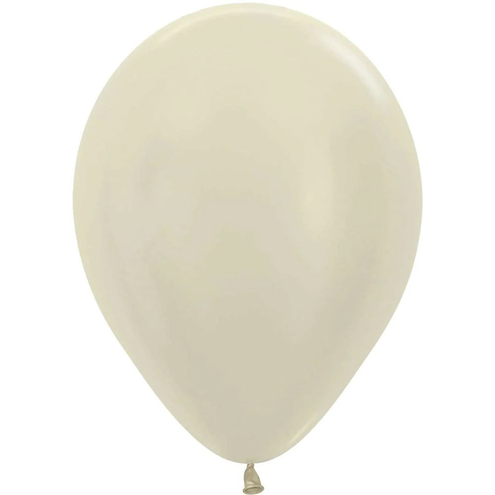 Sempertex 5" Pearl Ivory Latex Balloons (100ct)