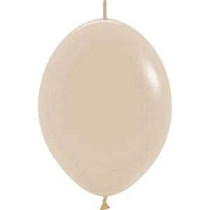 Sempertex 6" Deluxe White Sand Link-O-Loon Latex Balloons (50ct)