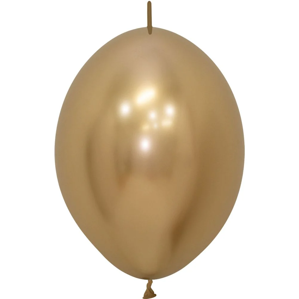 Sempertex 6" Reflex Gold Link-O-Loon Latex Balloons (50ct)