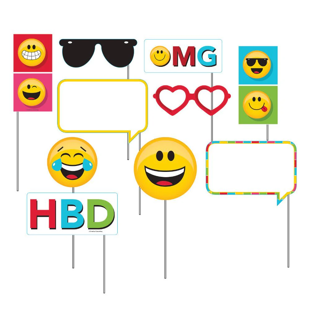 Show Your Emojions Photo Props (10 ct)