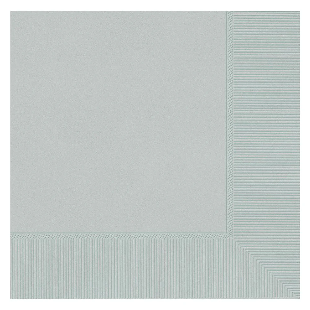 Silver Beverage Napkins (40ct) - Image 2