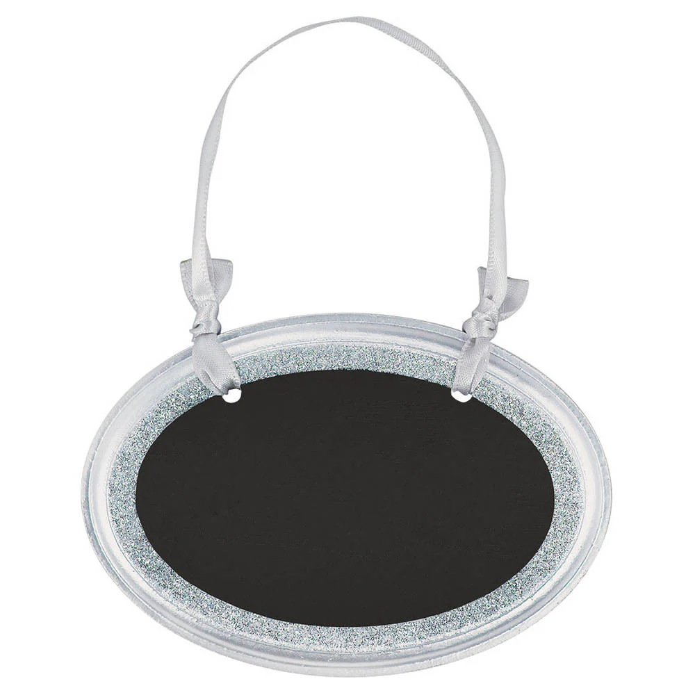 Silver Mini Oval Chalkboard Sign