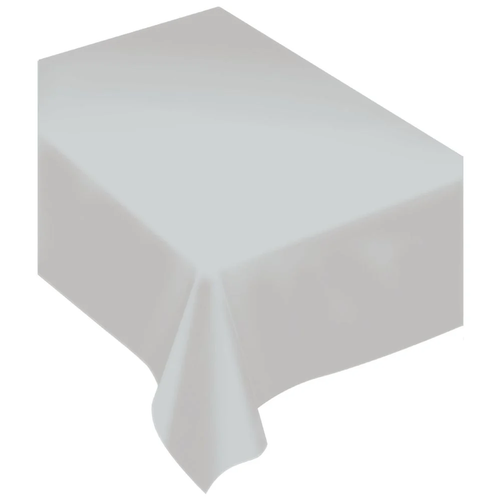 Silver Plastic Rectangle Tablecover
