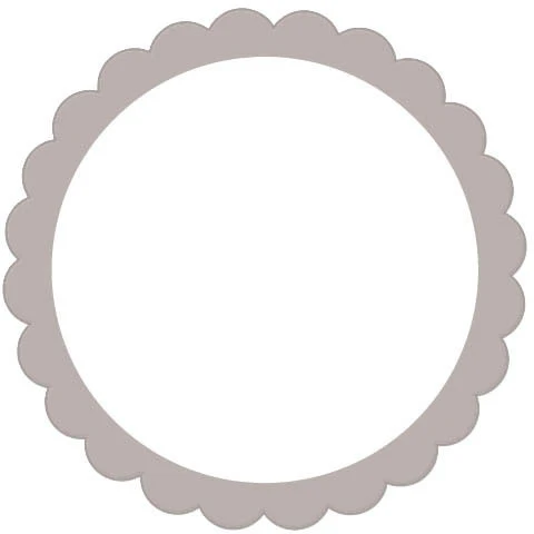 Silver Scalloped Labels (20pc)