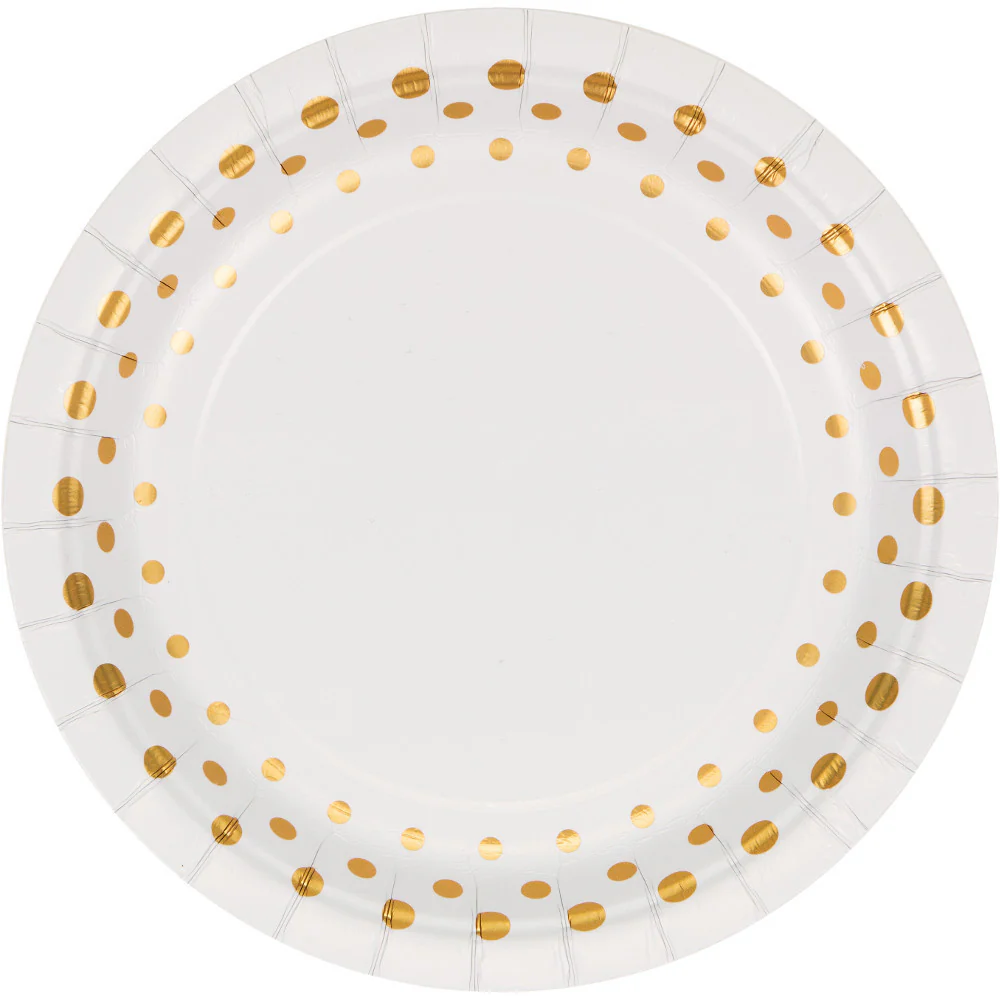 Sparkle and Shine Gold Dessert Plates (8ct)