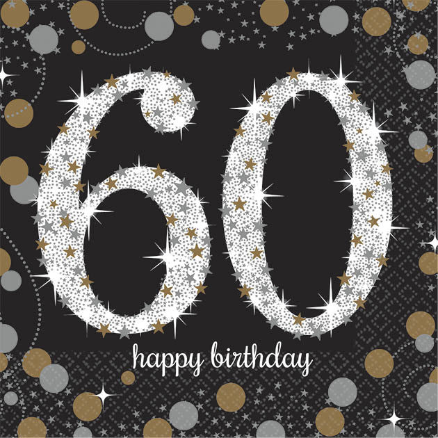 Sparkling Celebration 60 Beverage Paper Napkins (16 ct)