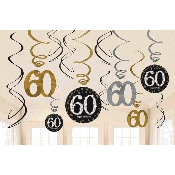 Sparkling Celebration 60 Hanging Swirls (12 ct)