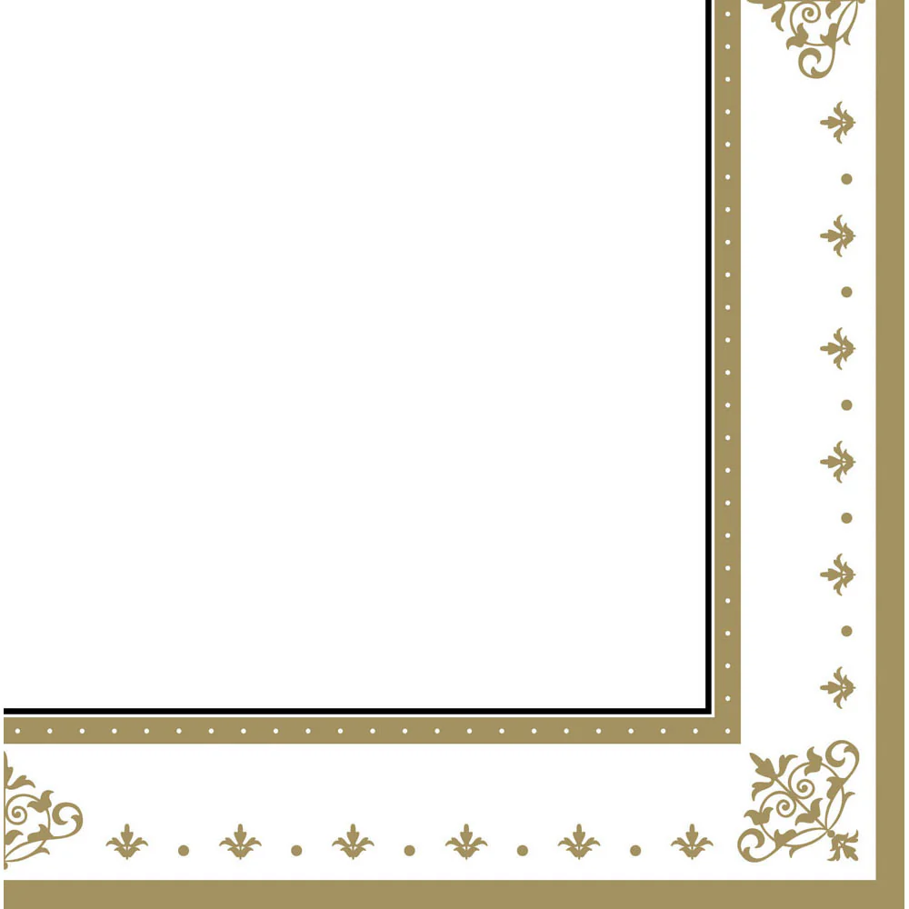 Stafford Gold Beverage Napkins (16ct)