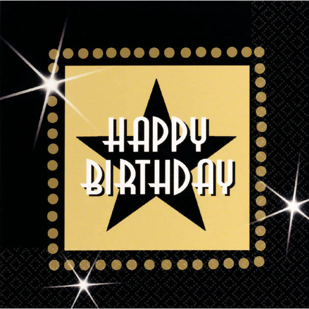Star Attraction Birthday Beverage Napkins (16ct)