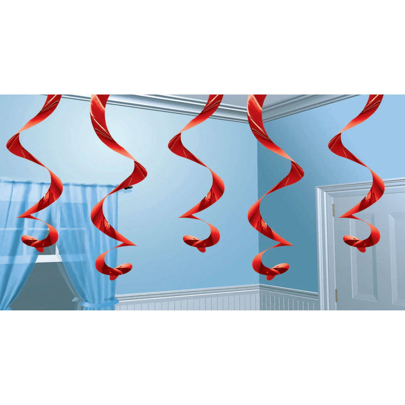 Streaming Swirls Red (5 ct)