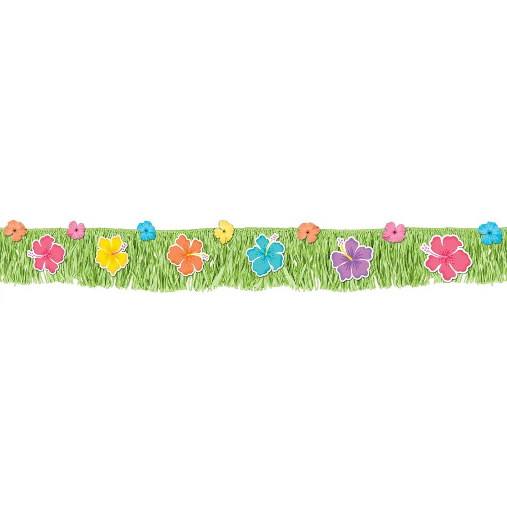 Summer Hibiscus Fringe Banner, 70"