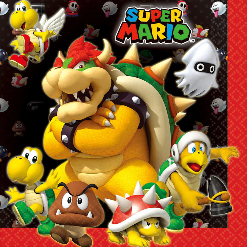 Super Mario Luncheon Napkins (16ct)