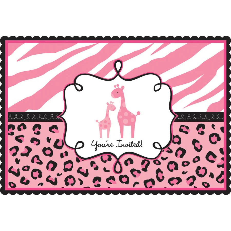 Sweet Safari Girl Invitations