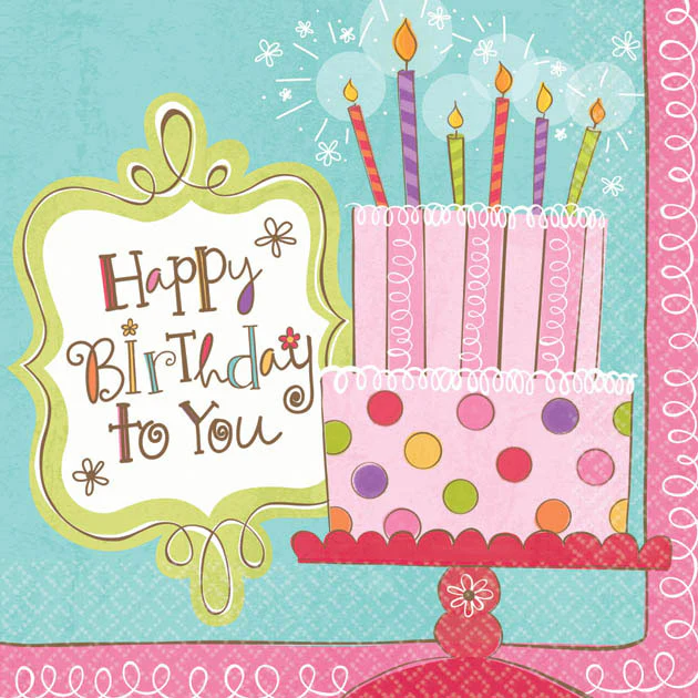 Sweet Stuff Cake Beverage Napkins (16ct)