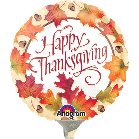 Thanksgiving Leaves Micro Foil Balloon