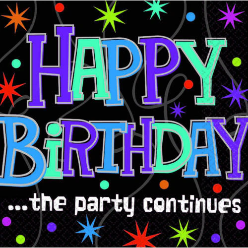 The Party Continues Birthday Tablecover