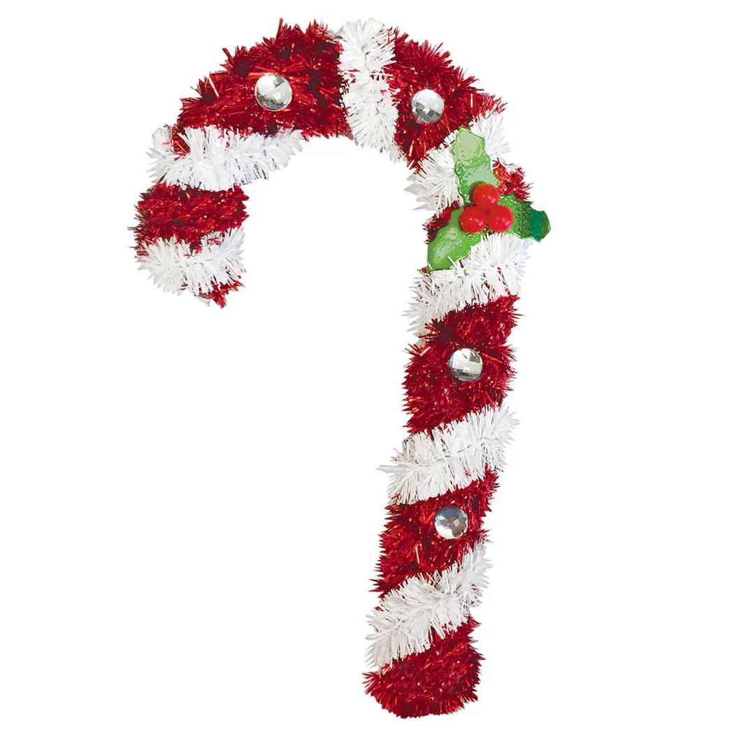 Tinsel 3d Candy Cane