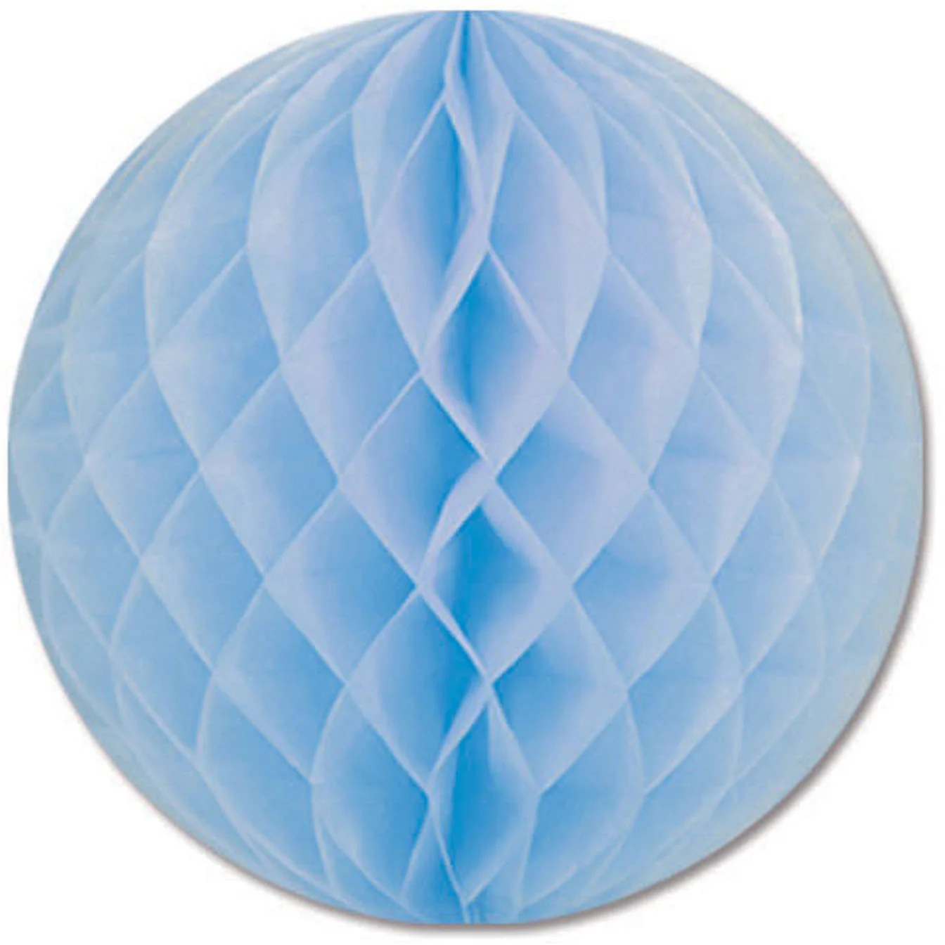12" Light Blue Honeycomb Tissue Ball