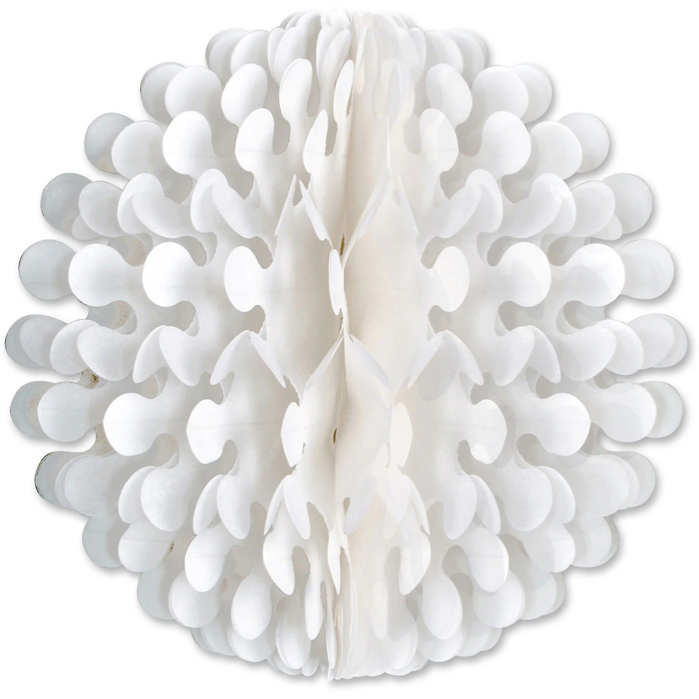 19" White Flutter Tissue Ball