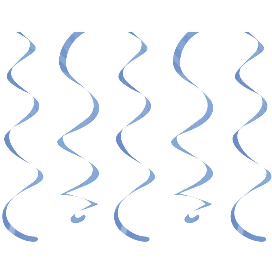 True Blue 18" Hanging Swirls (10ct)