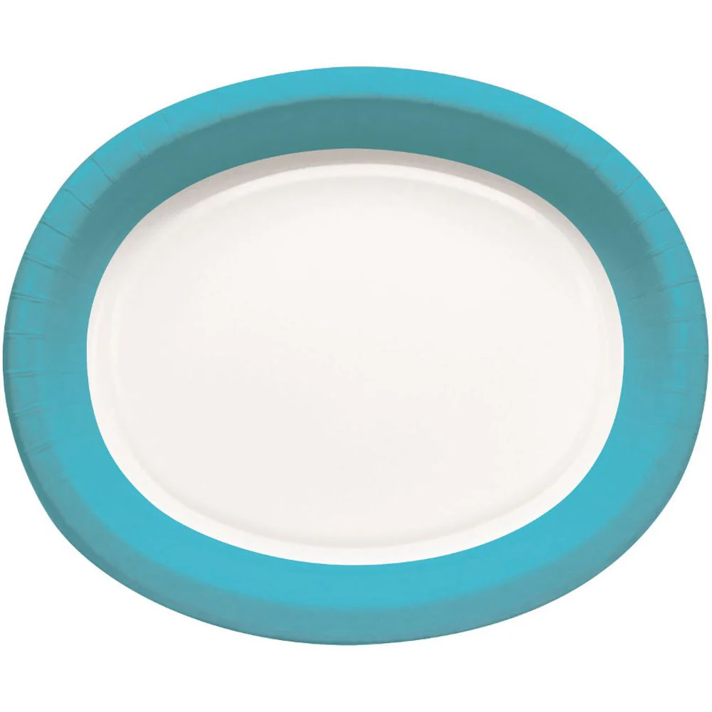 True Blue Coordinates Oval Banquet Plates (8ct)
