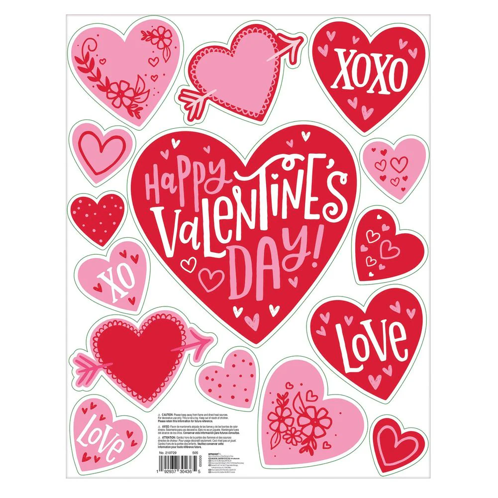 Valentine's Day Vinyl Window Decoration