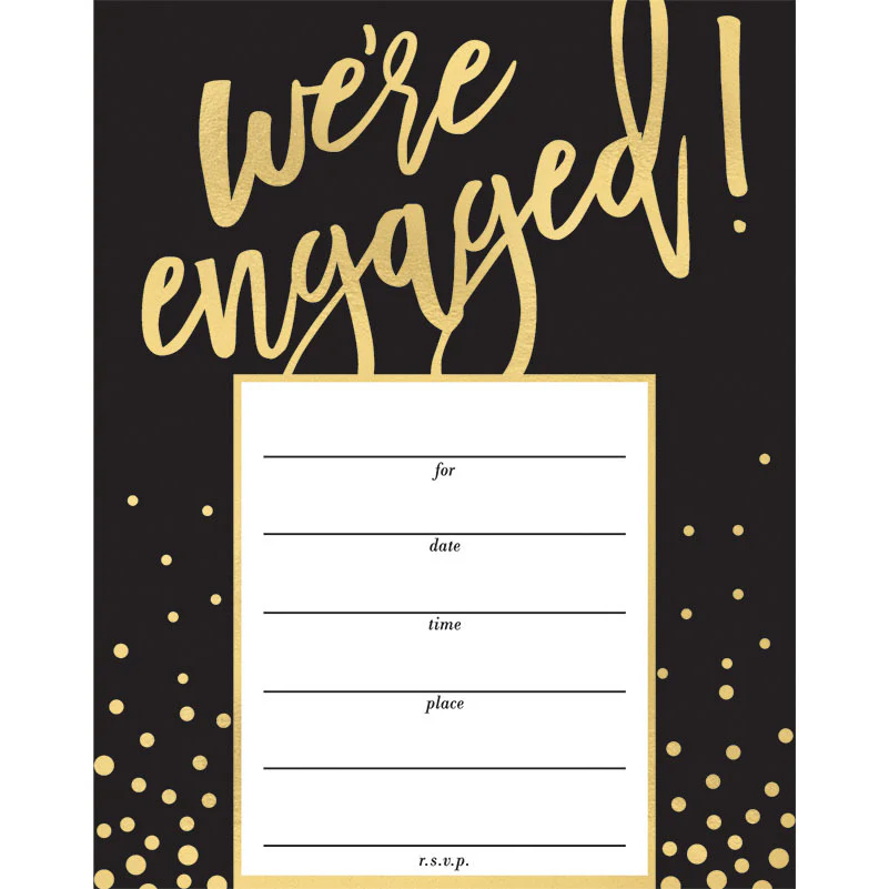 We're Engaged Value Pack Invitations (8 ct)
