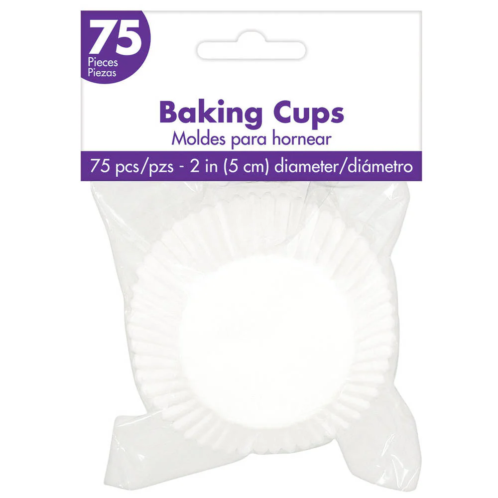 White 2" Baking Cups (75ct)