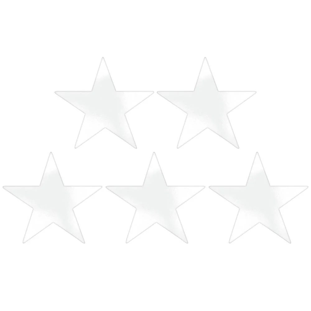 White 9" Star Cutouts (5 ct)